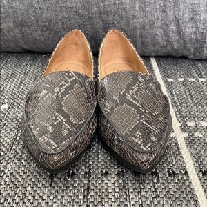 Faux Snakeskin flats